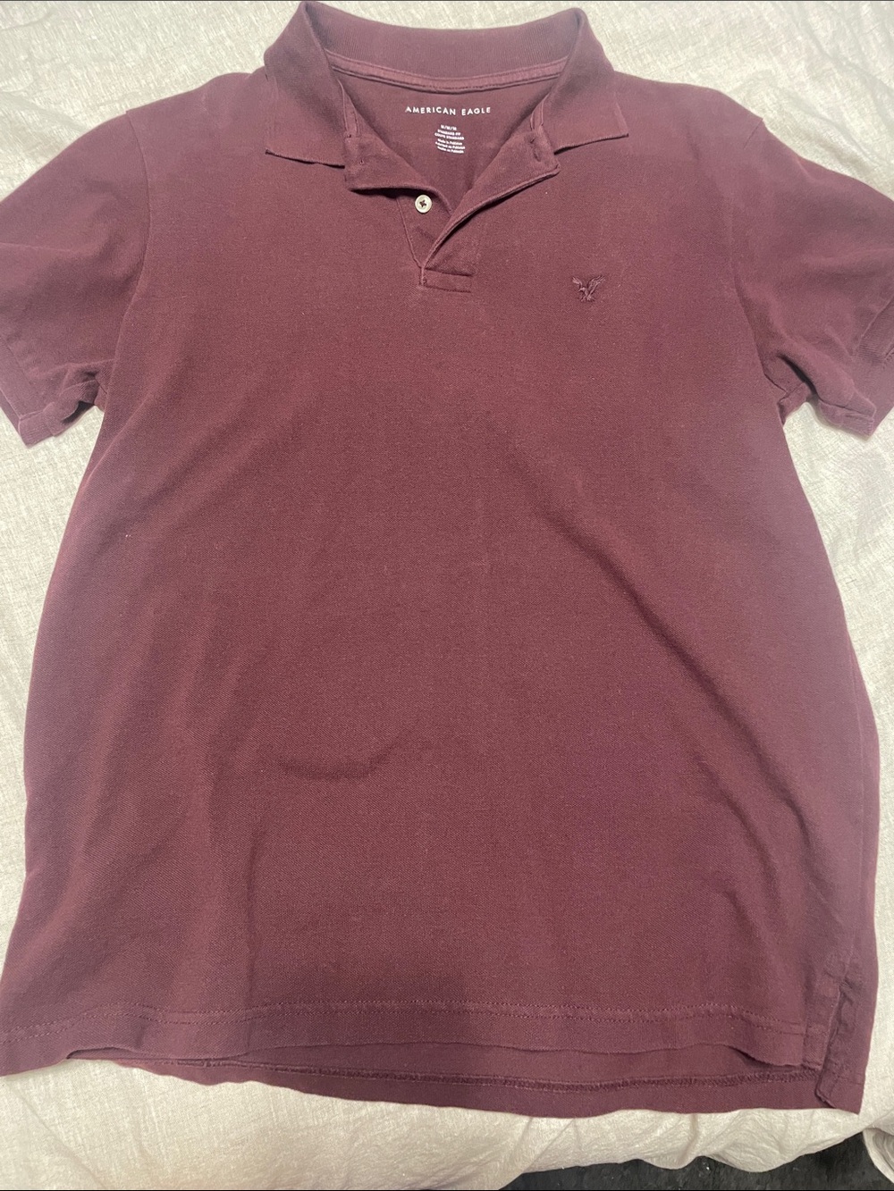 American Eagle Outfitters Men's Maroon Polo Shirt